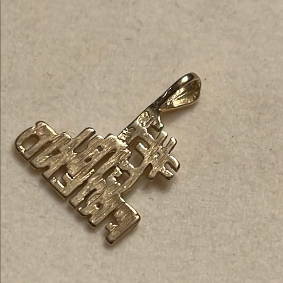 14 Karat DIAMOND CUT Stamped: 14K Solid Gold #1 Girlfriend Pendant - Picture 2 of 4